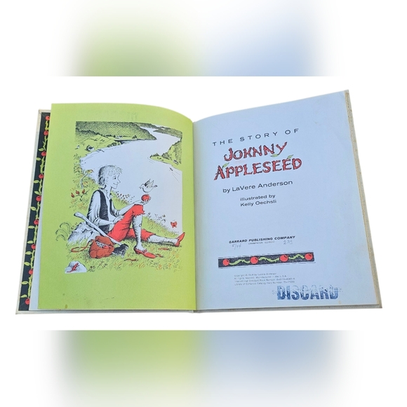 Vintage Illustrated 'The Story of Johnny Appleseed' 1974 Retired Library Book - Picture 3 of 11